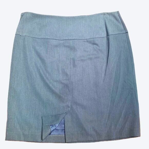 Alex Marie Gray Pencil Skirt Button Accents Size 16 Lining Business Wear Designe - Picture 5 of 12